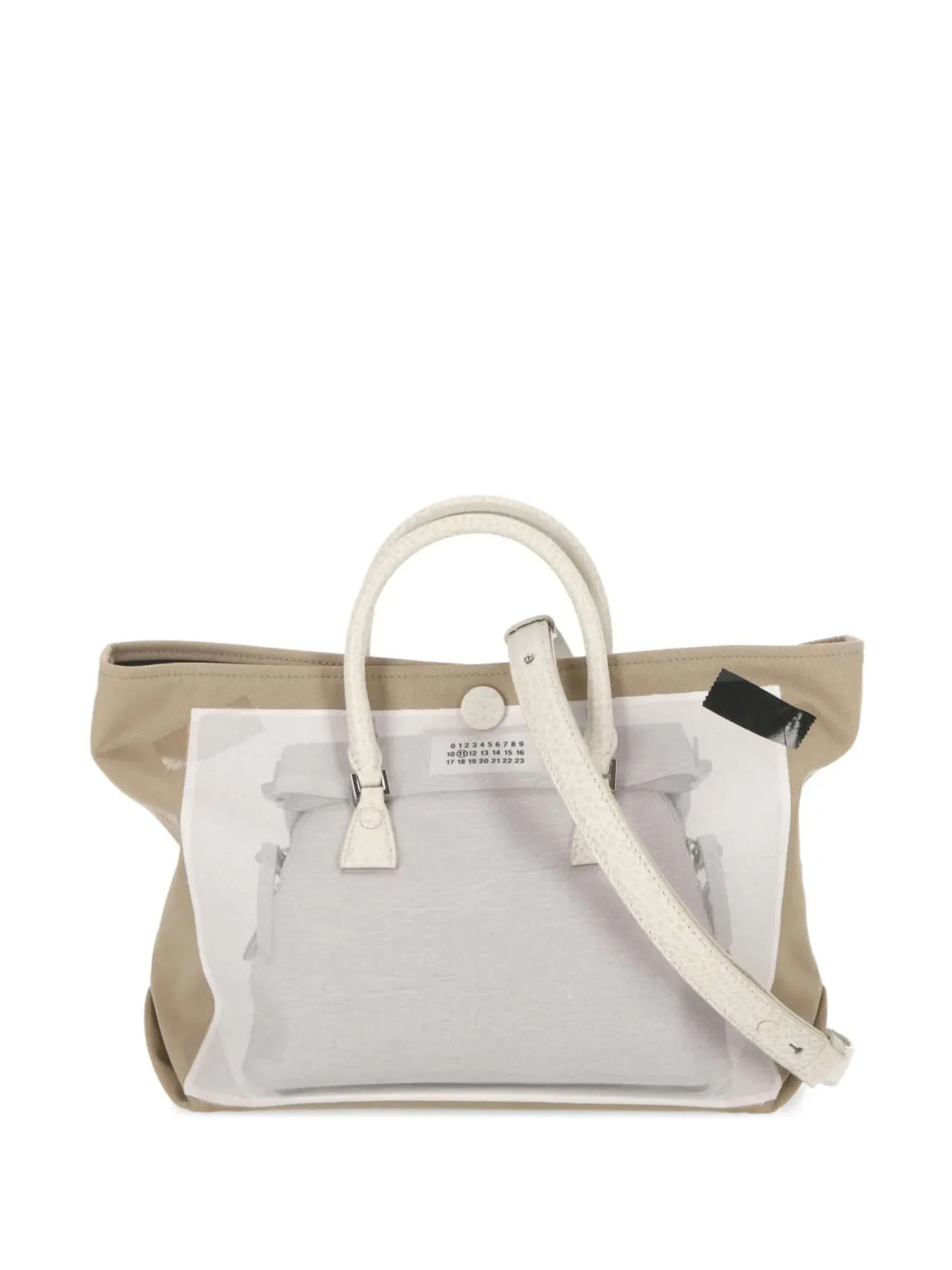 Koop Beige Tas met Trompe Shopper Bag