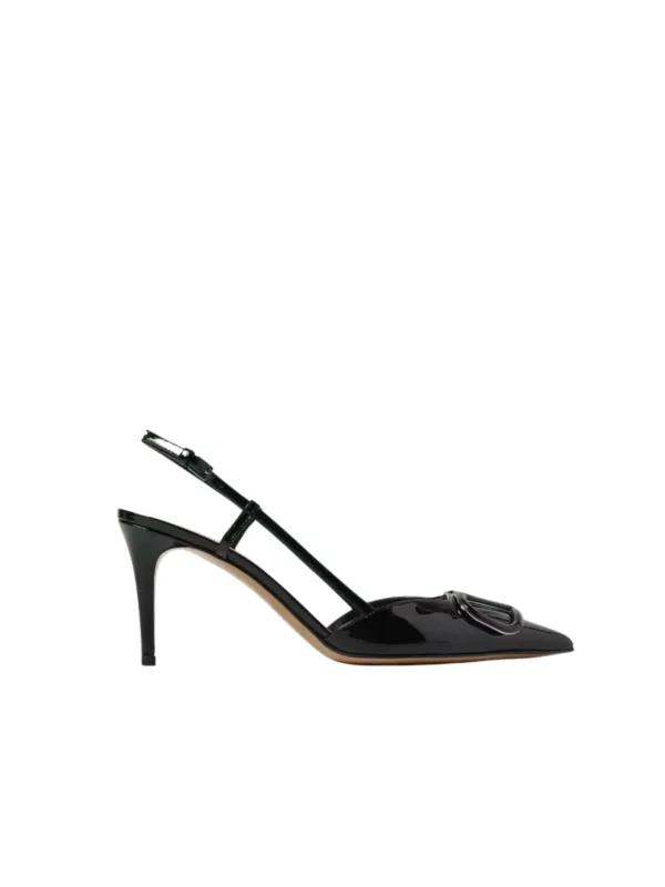 Black Pumps with Black Logo