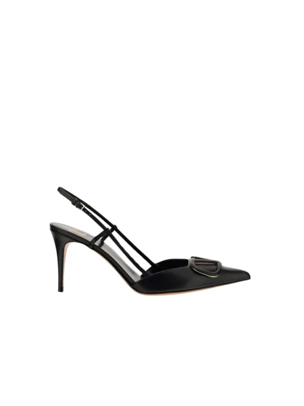 Black Leather Pumps