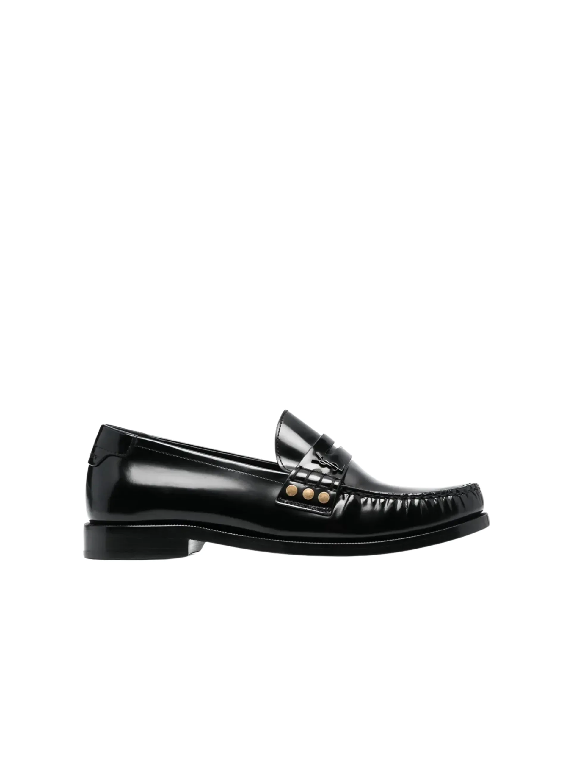 Black Loafers with Logo