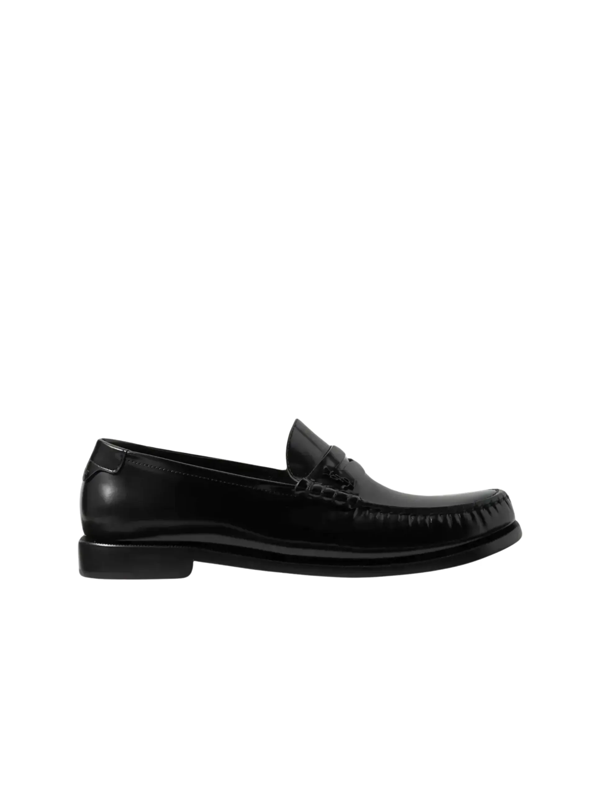 Black Loafers with Logo