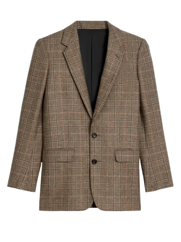 Blazer Jacket in Prince of Wales Cashmere