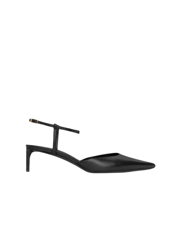 Metal Toe Kitten Heel Sandal