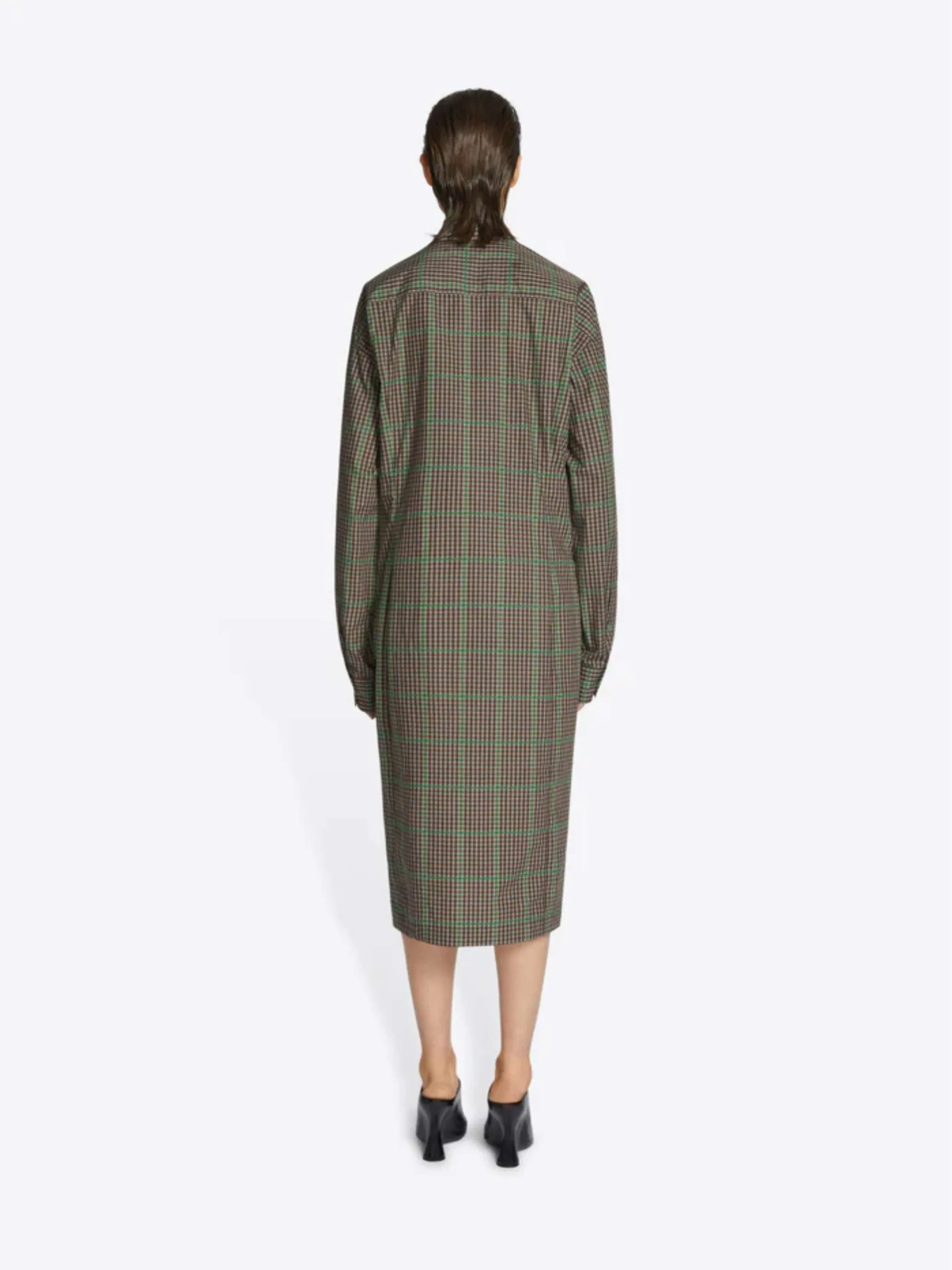 Checked Shirt Dress - Image 3
