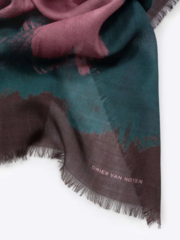 Printed Wool Scarf - Image 2