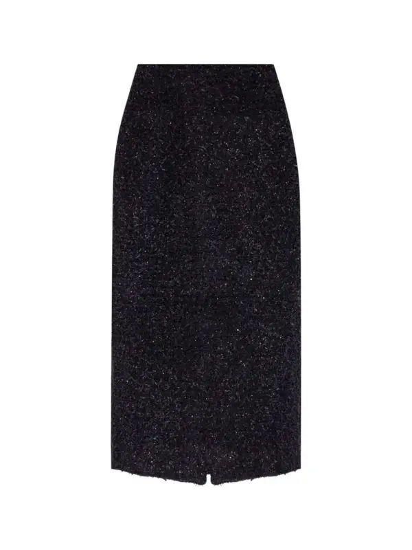 Black Tweed Pencil Skirt