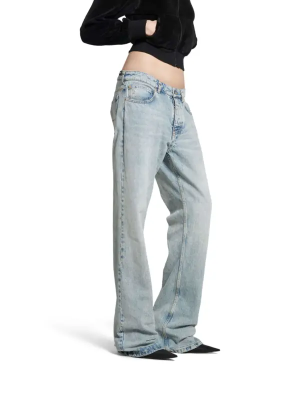 Low Waist Straight Denim Pants - Image 2