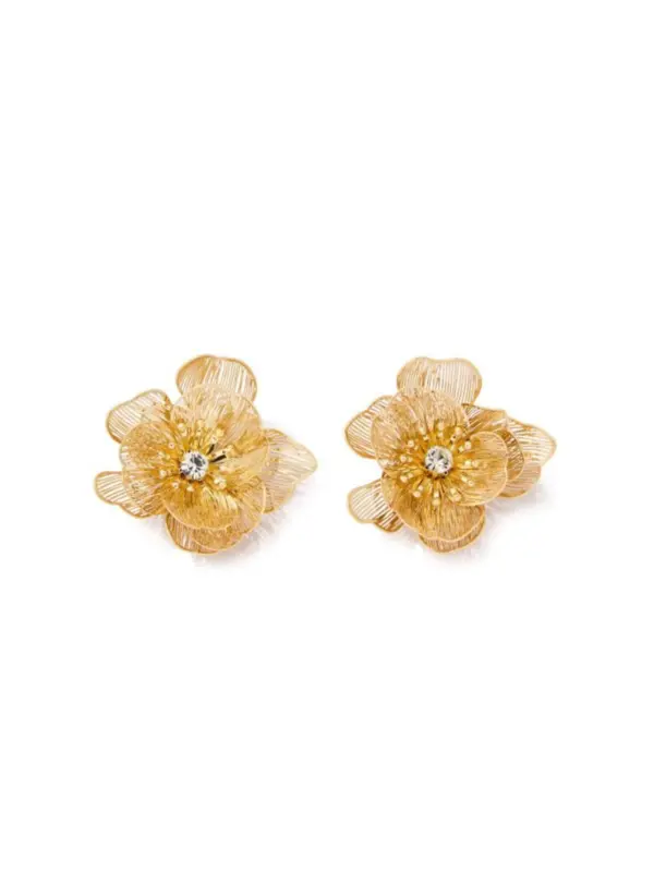 Flower Stud-Embellished Earrings