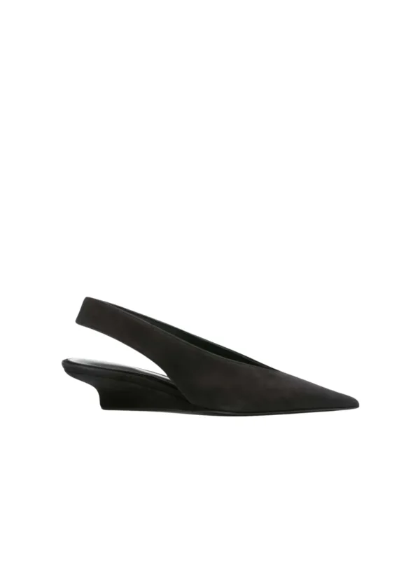 The Suede Wedge-Heel Slingback