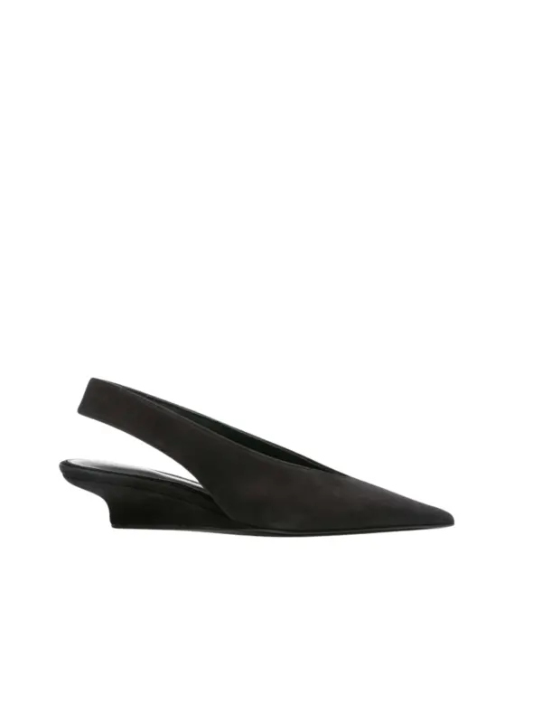 The Suede Wedge-Heel Slingback