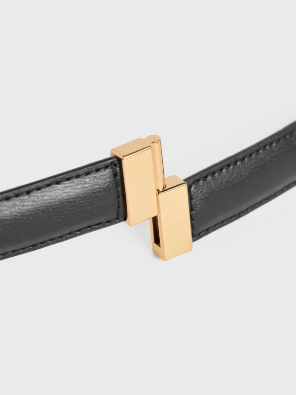 Slide Clasp Leather Belt - Image 3