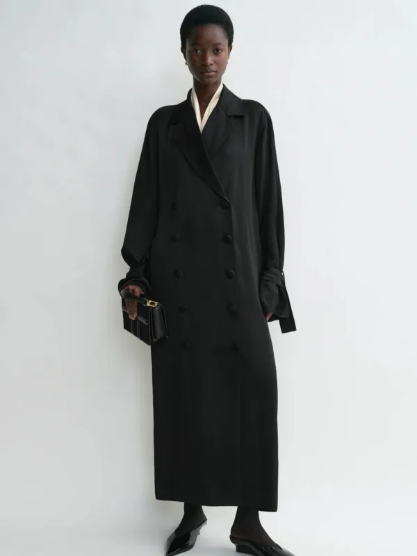 Satin Trench Dress - Image 2