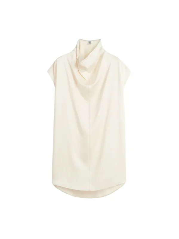 Sleeveless Funnel-neck Top