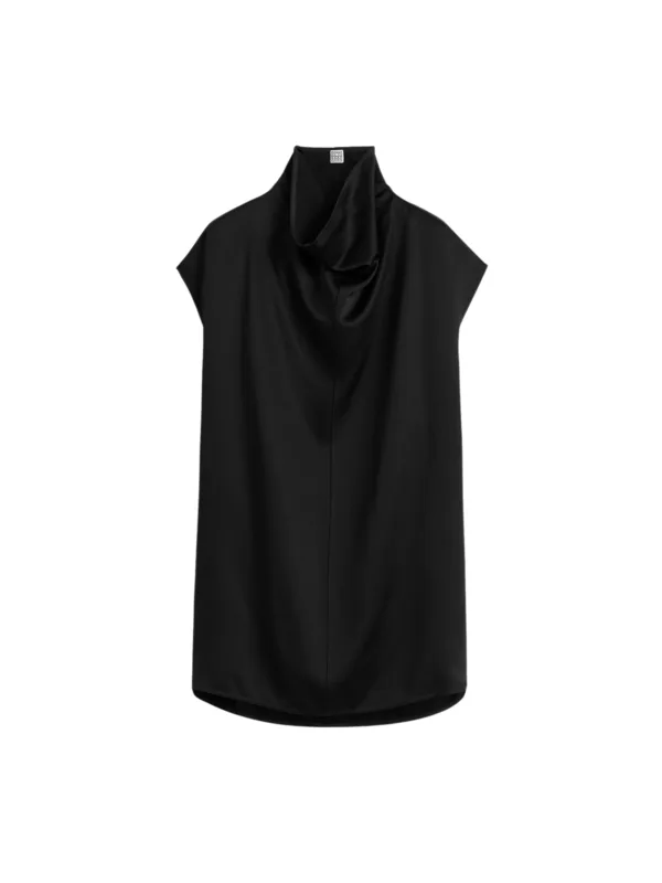 Sleeveless Funnel-neck Top