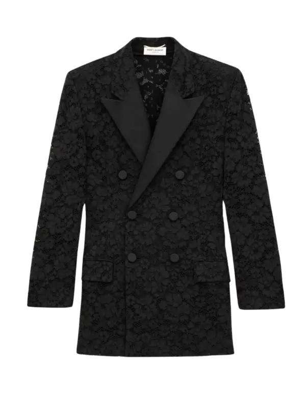 Guipure Tuxedo Jacket