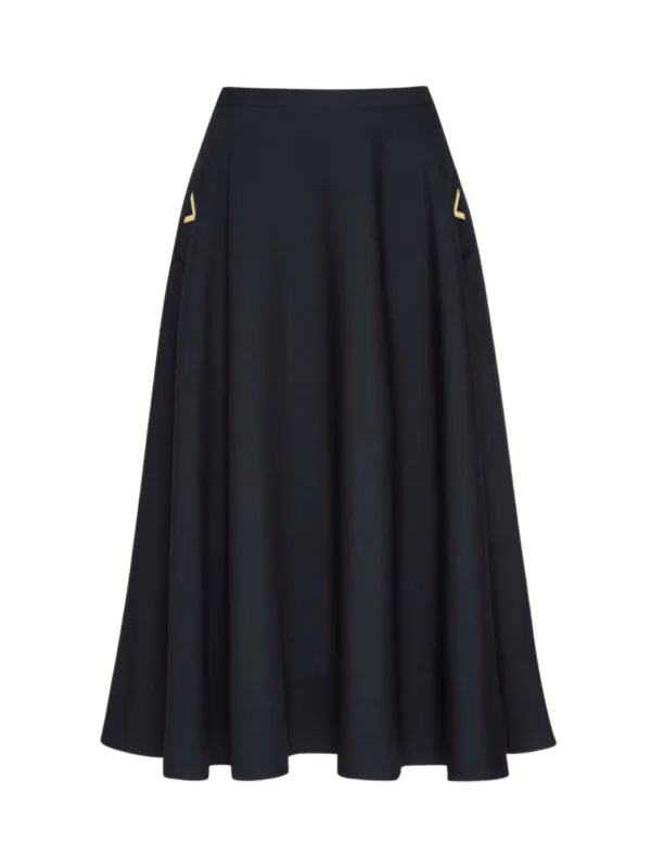 Crepe Couture Midi Skirt