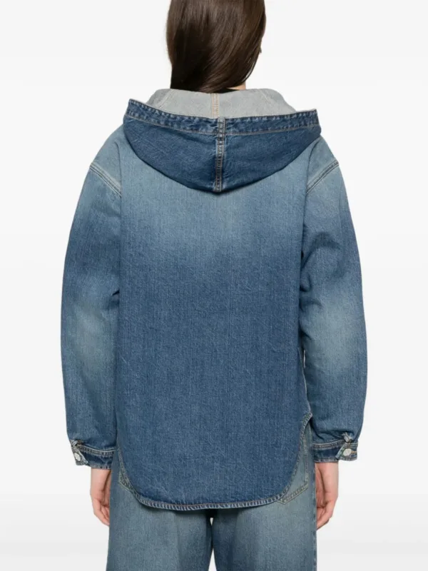 Denim Hooded Shirt - Image 2