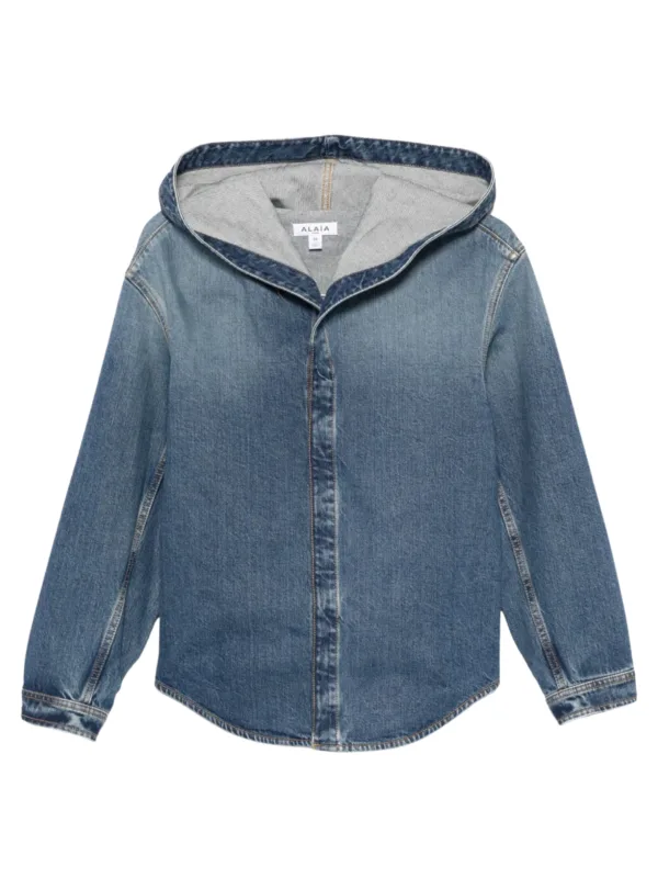 Denim Hooded Shirt