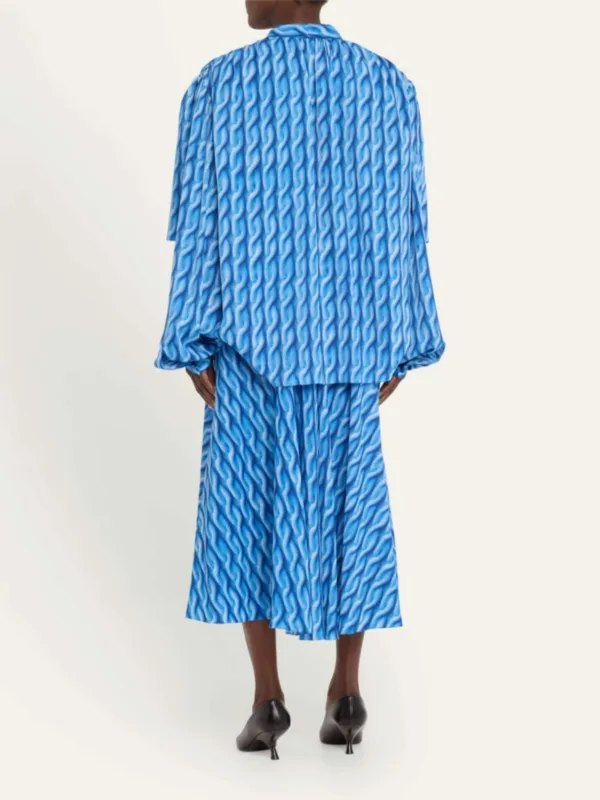 Cable-Knit Print Midi Dress - Image 2