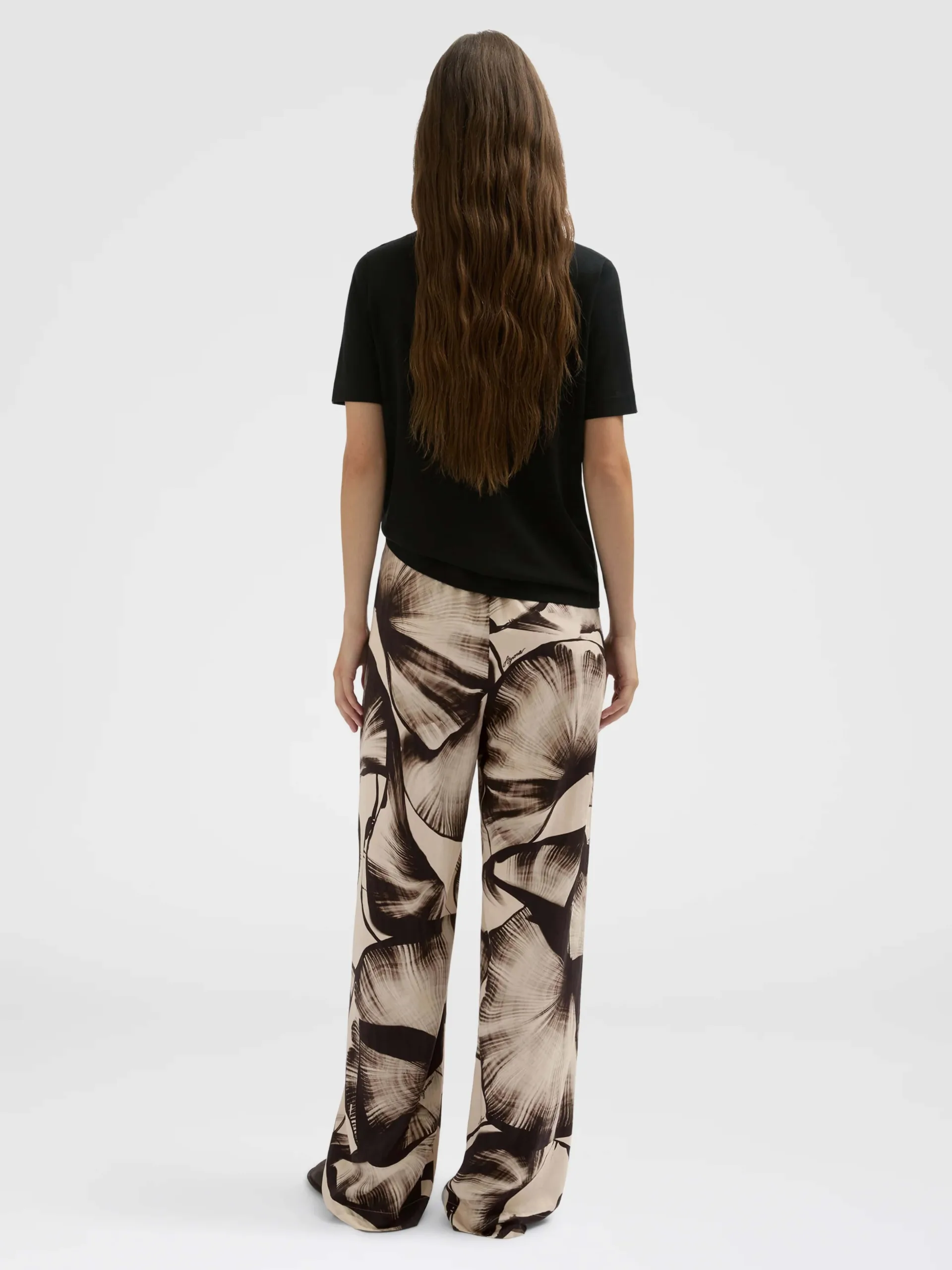 Jane Wide Print Trousers - Image 3