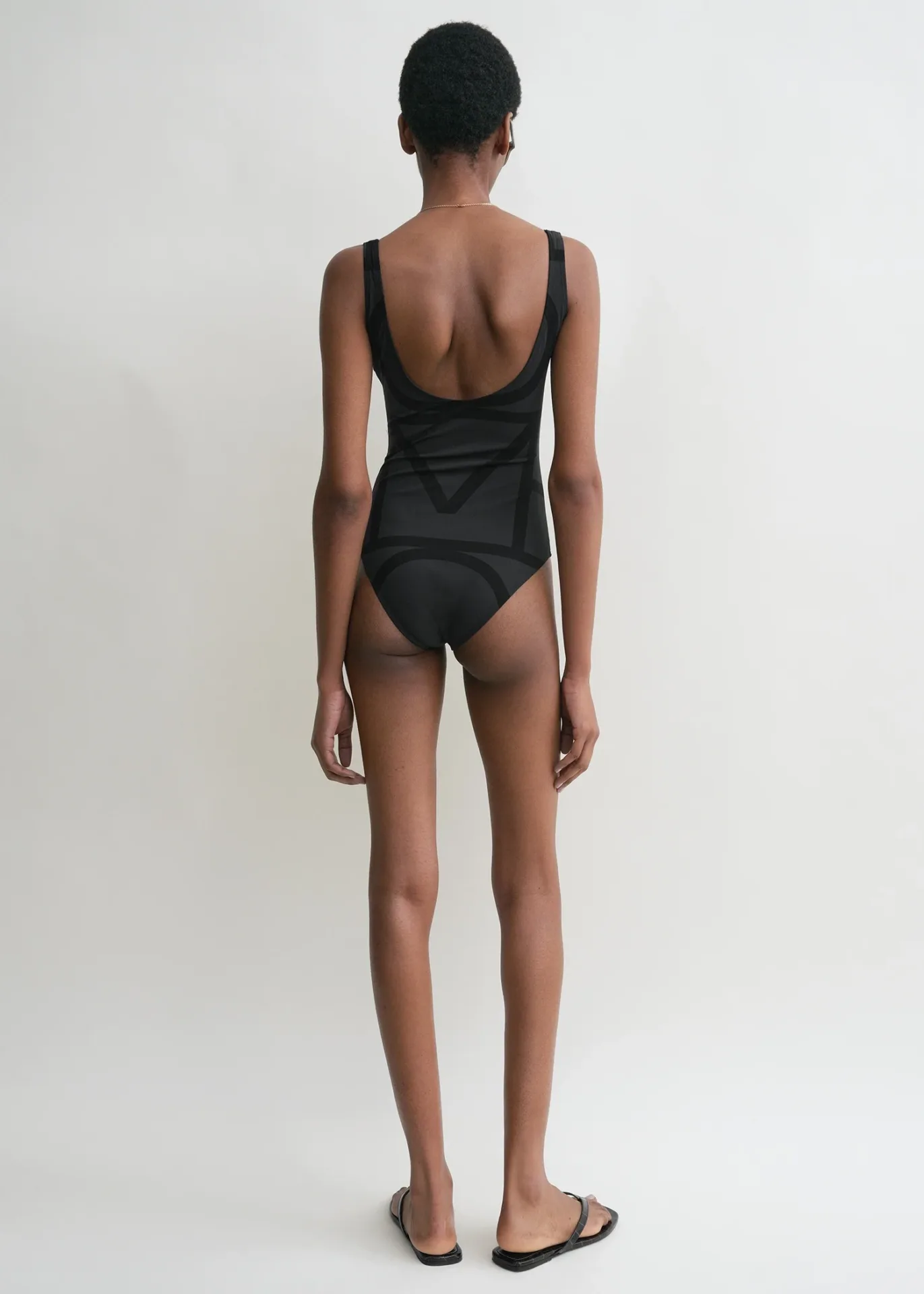 Black Monogram Swimsuit - Image 3