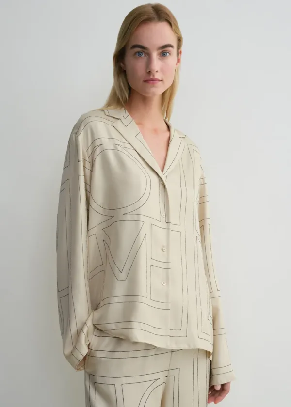 Ivory Monogram PJ Top - Image 4