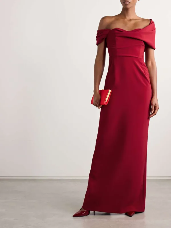 Off Shoulder Column Gown - Image 2