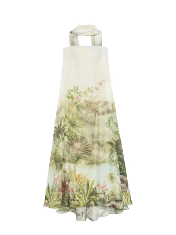 Strapless Linen Dress