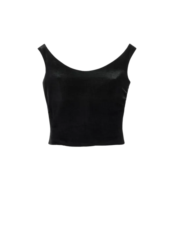 Off-Shoulder Velvet Top