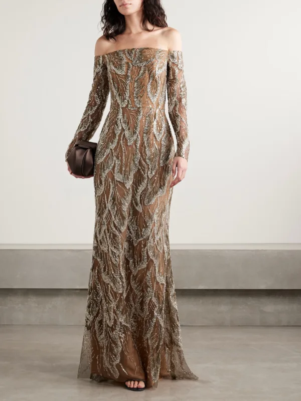 Embroidered Tulle Gown - Image 2