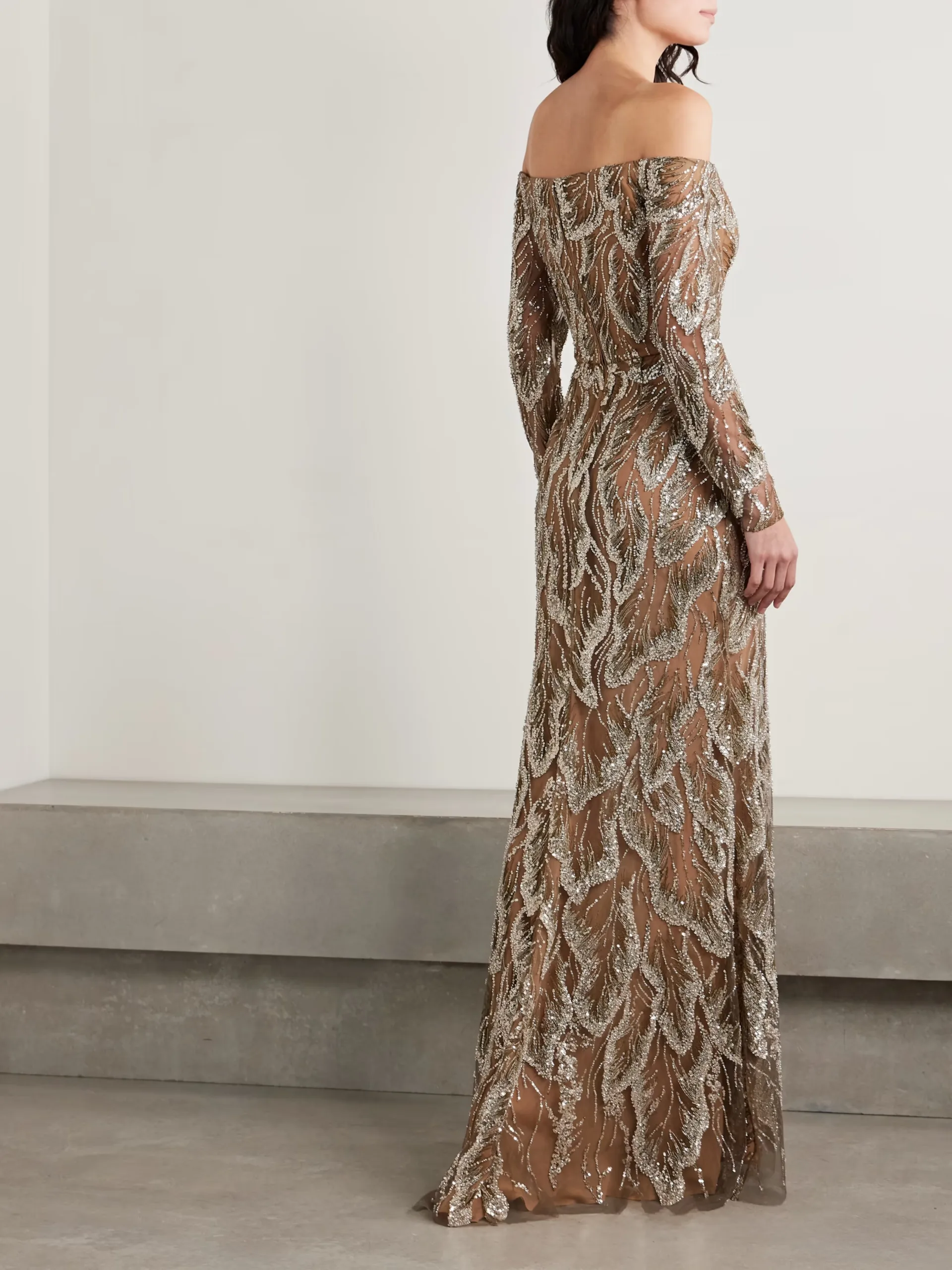 Embroidered Tulle Gown - Image 3