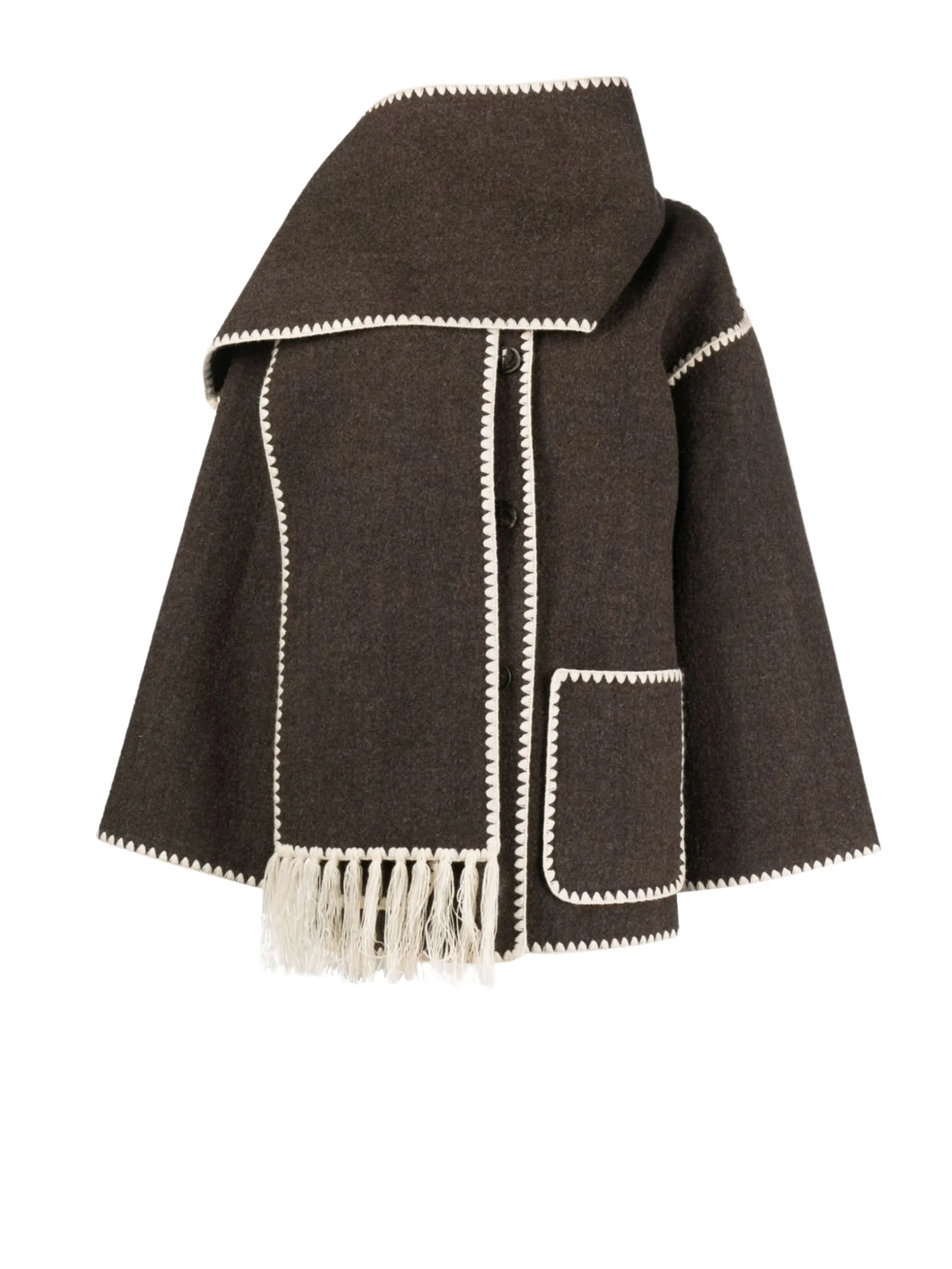 Embroidered Scarf Jacket