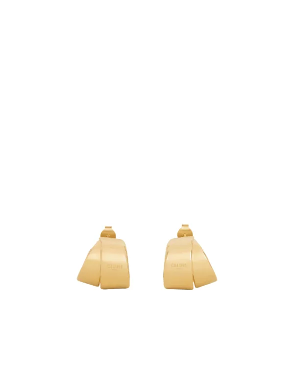 Ribbon Hoop Earrings