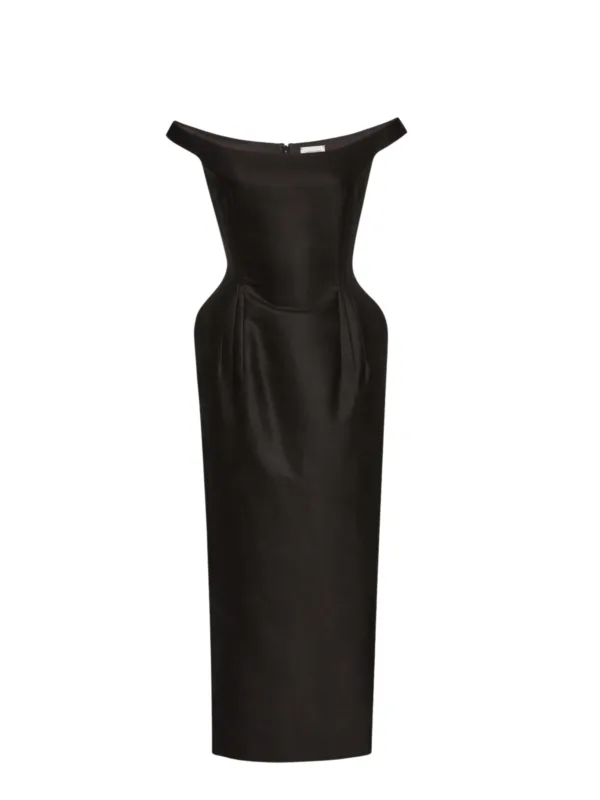Off-Shoulder Midi Dress