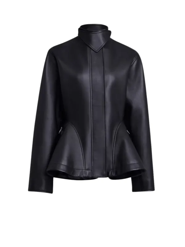 Peplum Leather Jacket