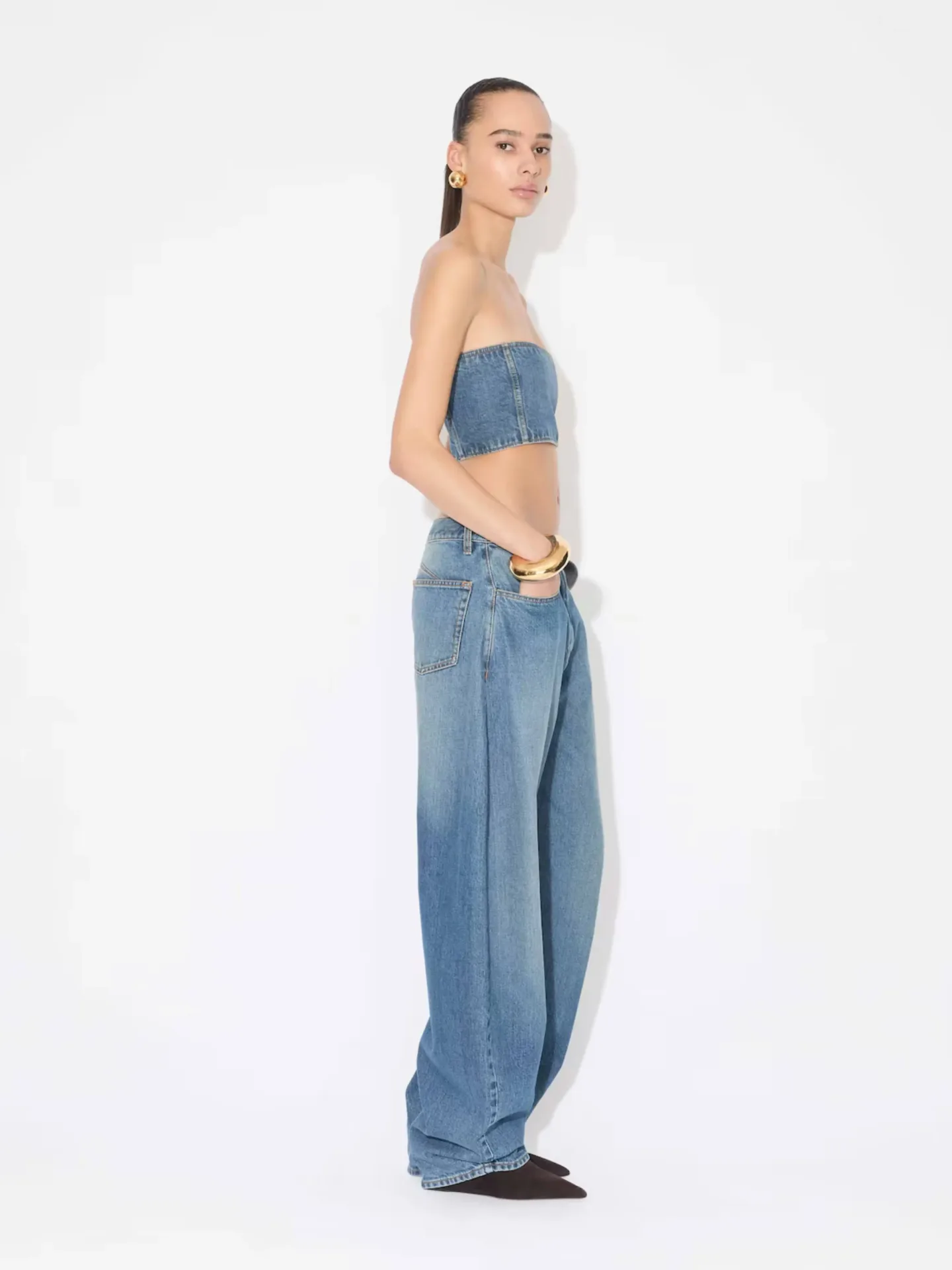 Low Waist Round Jeans - Image 4