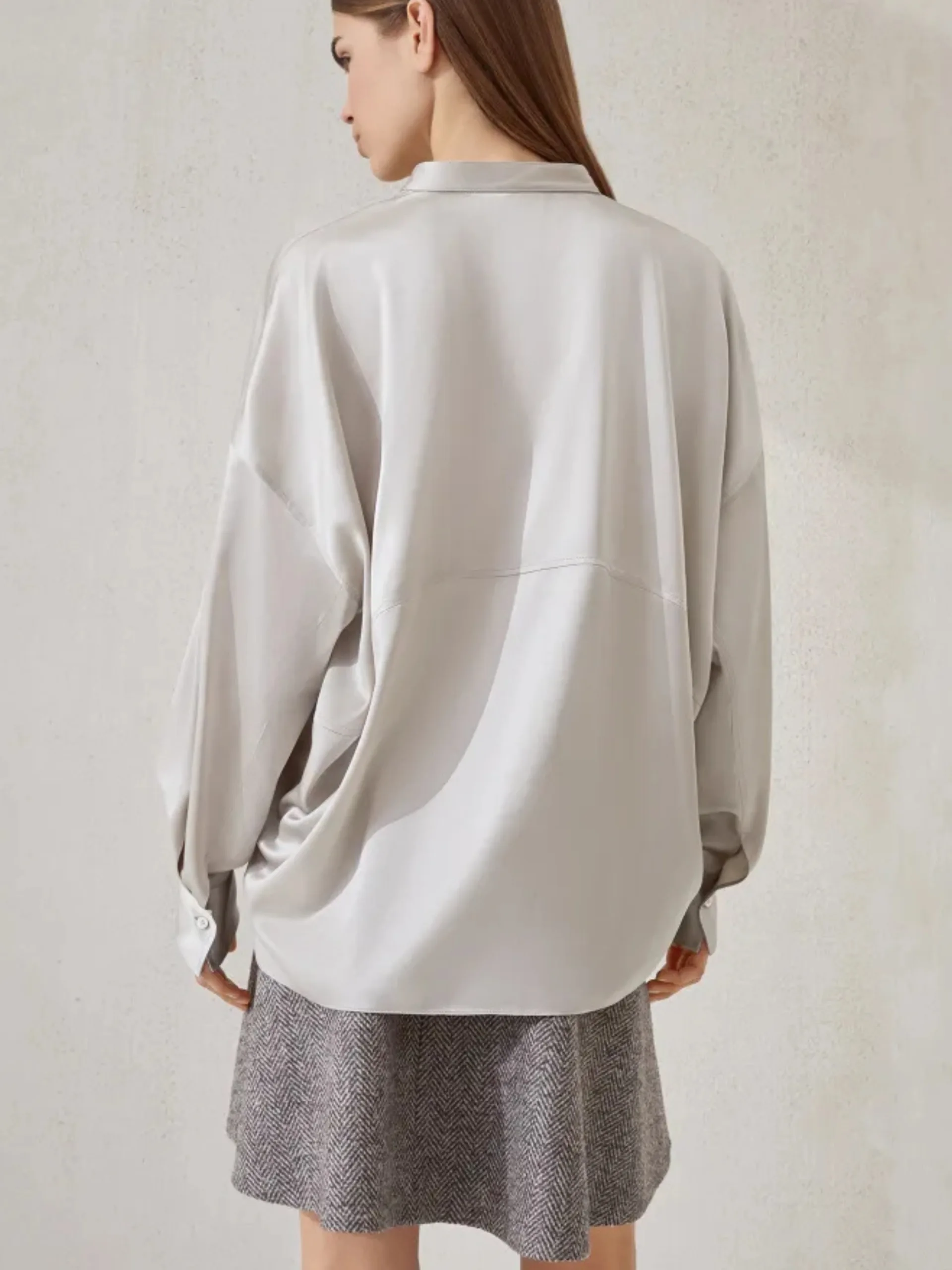 Blouse with Shiny Plastron - Image 3