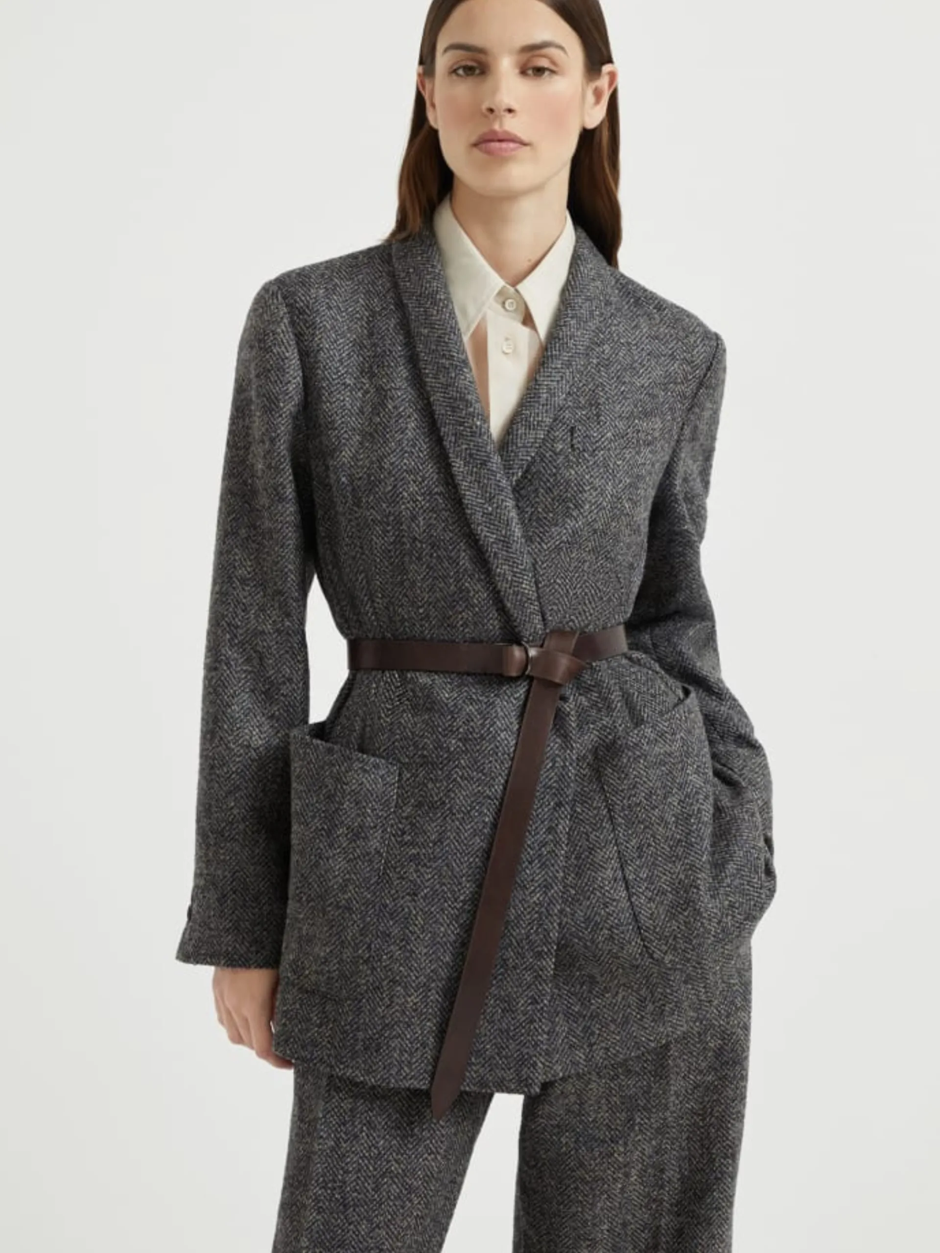 Tweed Belted Blazer - Image 3