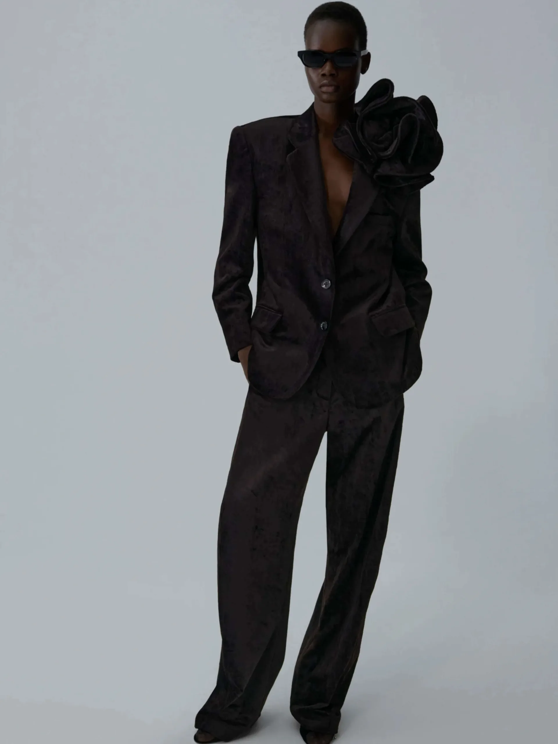 Velvet Flower Blazer - Image 3