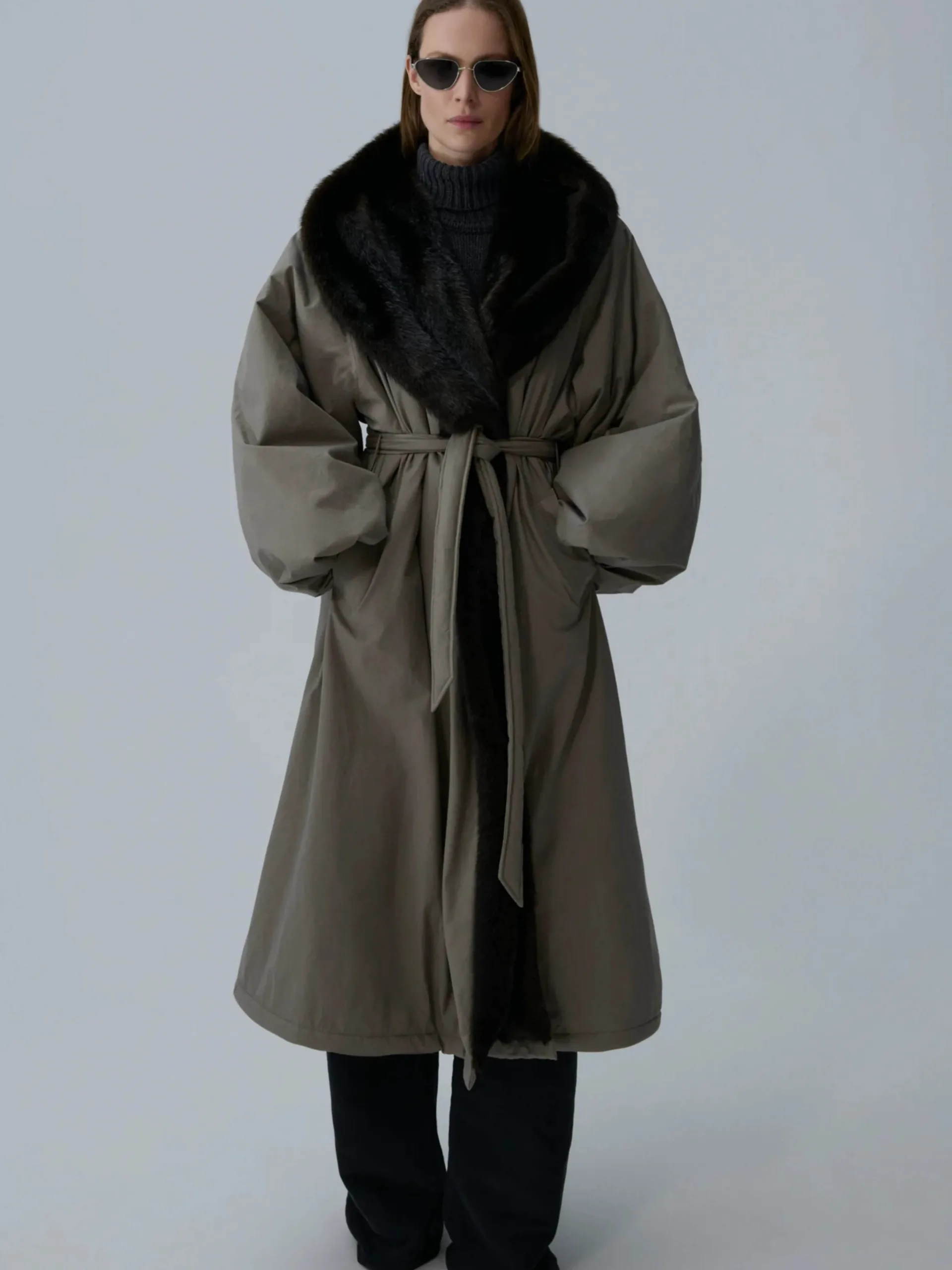 Faux Fur Hooded Coat - Image 3