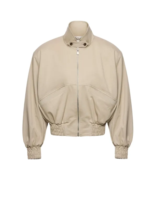 High-Neck Cropped Bomber