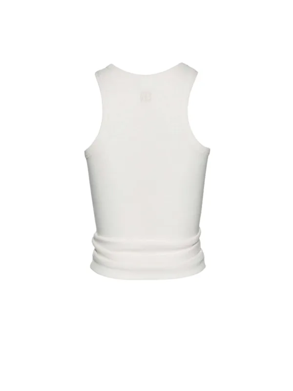 Knotted Ribbed Tank Top - Image 2