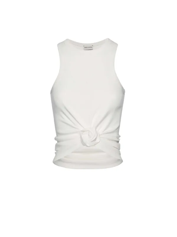 Knotted Ribbed Tank Top