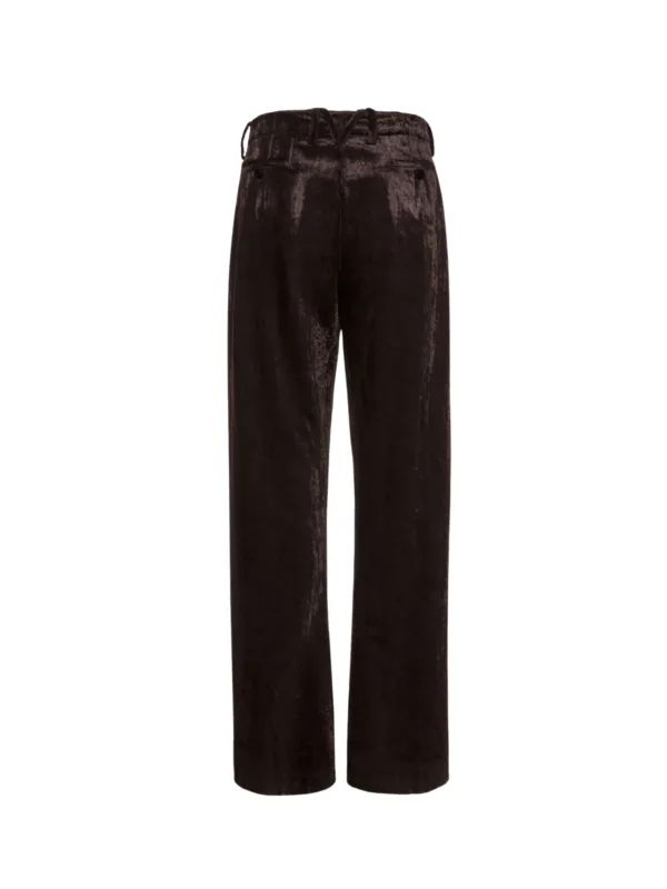 Wide-Leg Velvet Trousers - Image 2