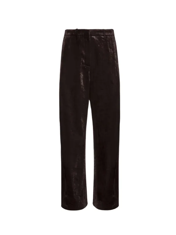 Wide-Leg Velvet Trousers