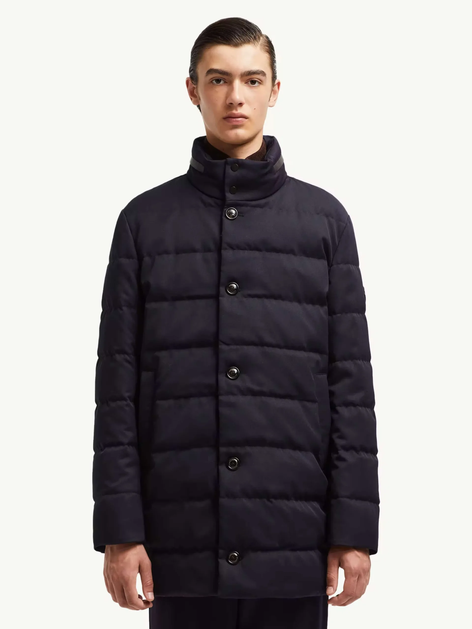 Hooded Long Down Jacket - Image 3