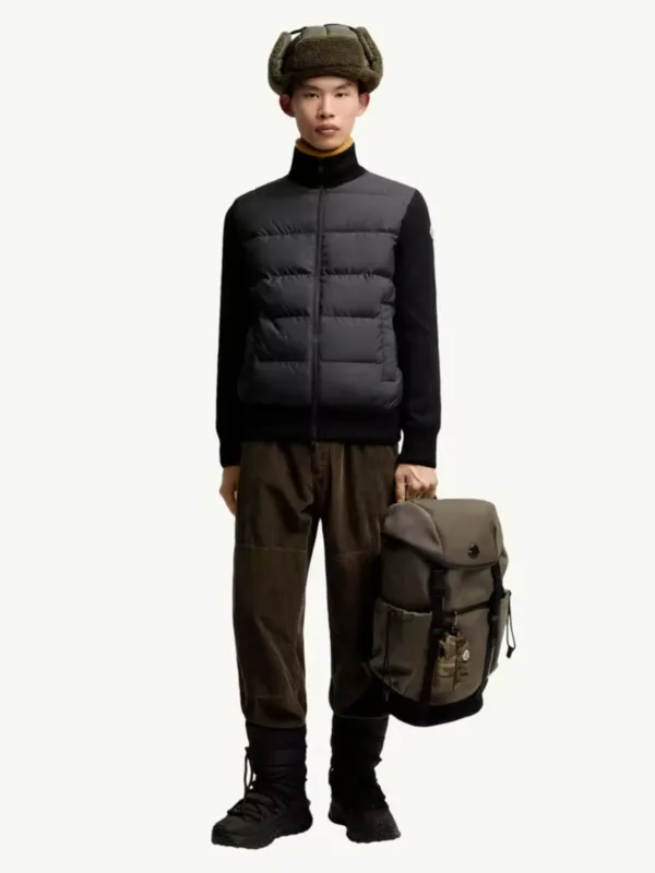 Padded Wool Zip-Up Cardigan - Image 2