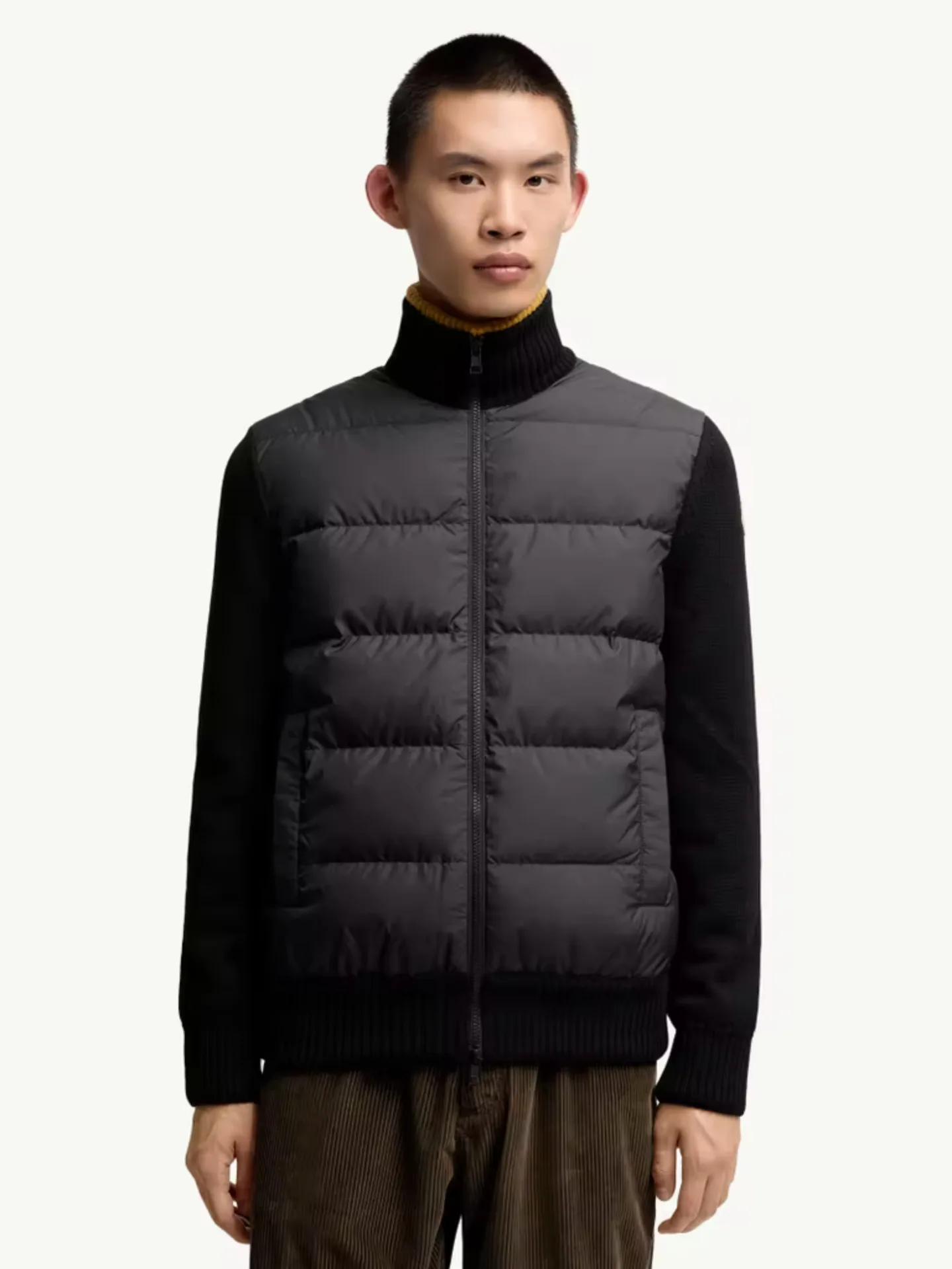 Padded Wool Zip-Up Cardigan - Image 3