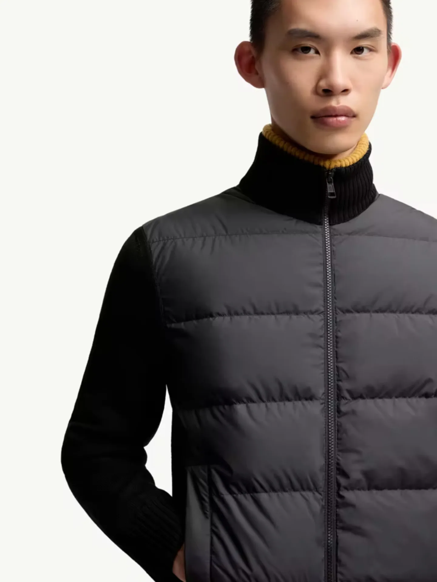 Padded Wool Zip-Up Cardigan - Image 5