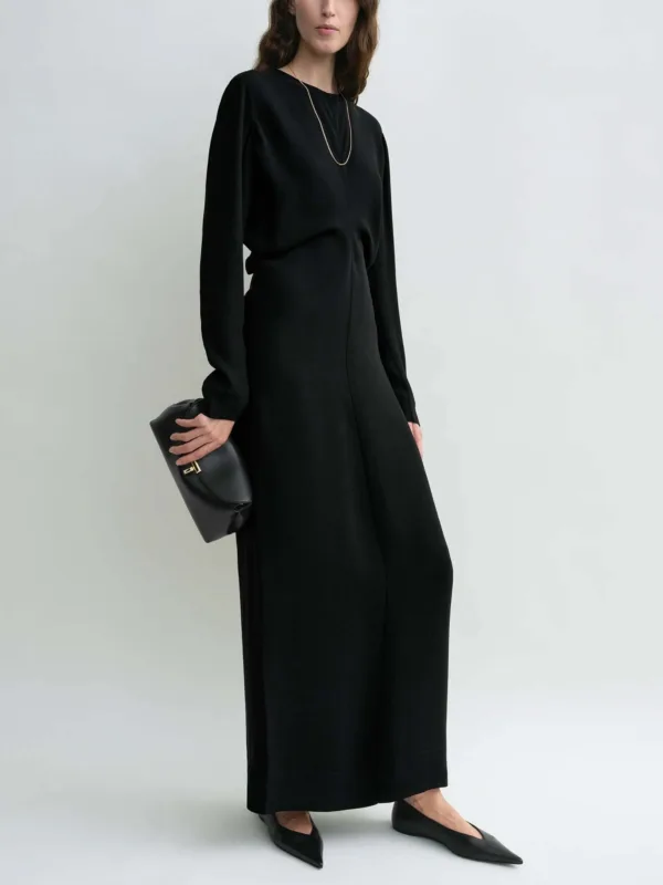 Long-Sleeve Slouch Waist Dress - Image 2